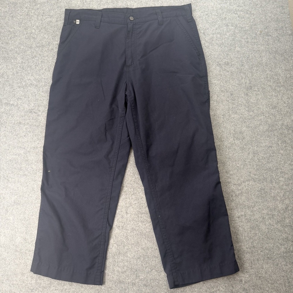 Carhartt Men's Navy Blue FR Pants W38 L29 Workwear Flame Resistant